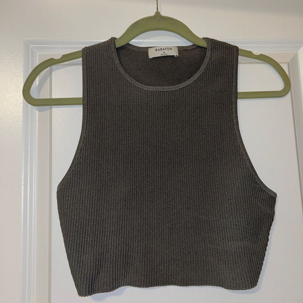 Cropped Grey Aritzia Tank